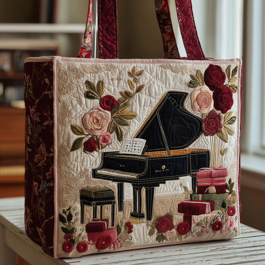 Piano Notes Quilted Tote Bag GFTOMA3609
