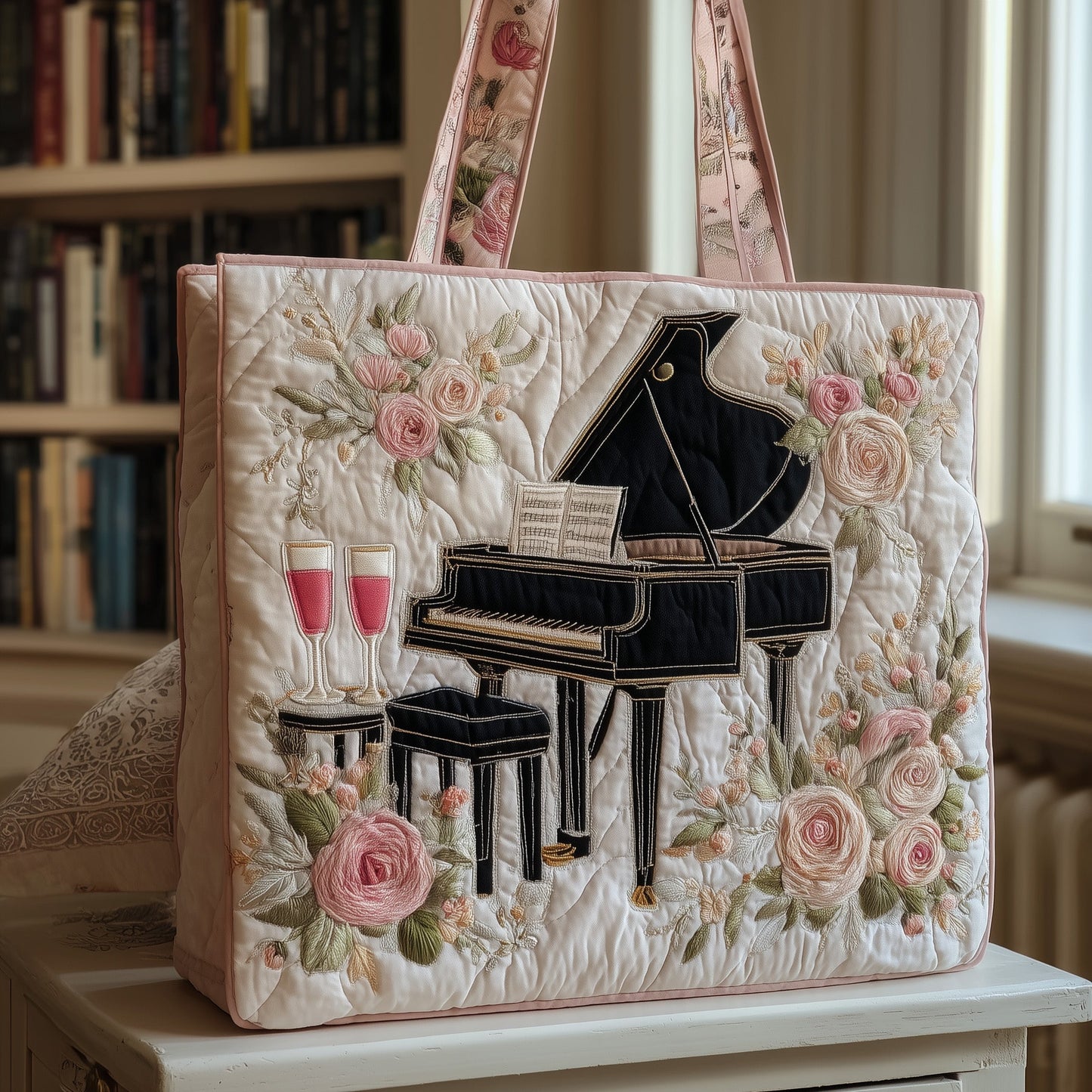 Piano Notes Quilted Tote Bag GFTOMA3611