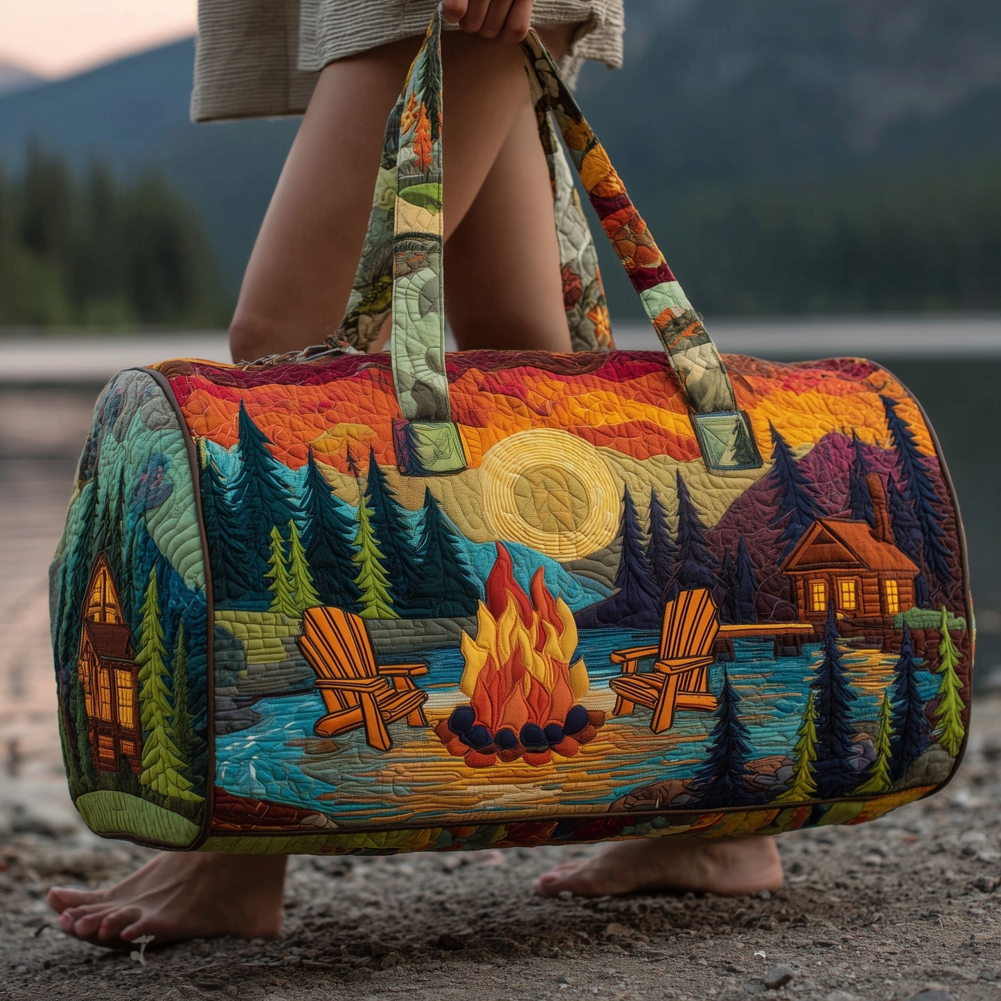 Rustic Cabin Quilted Duffle Bag GFTOMA3647