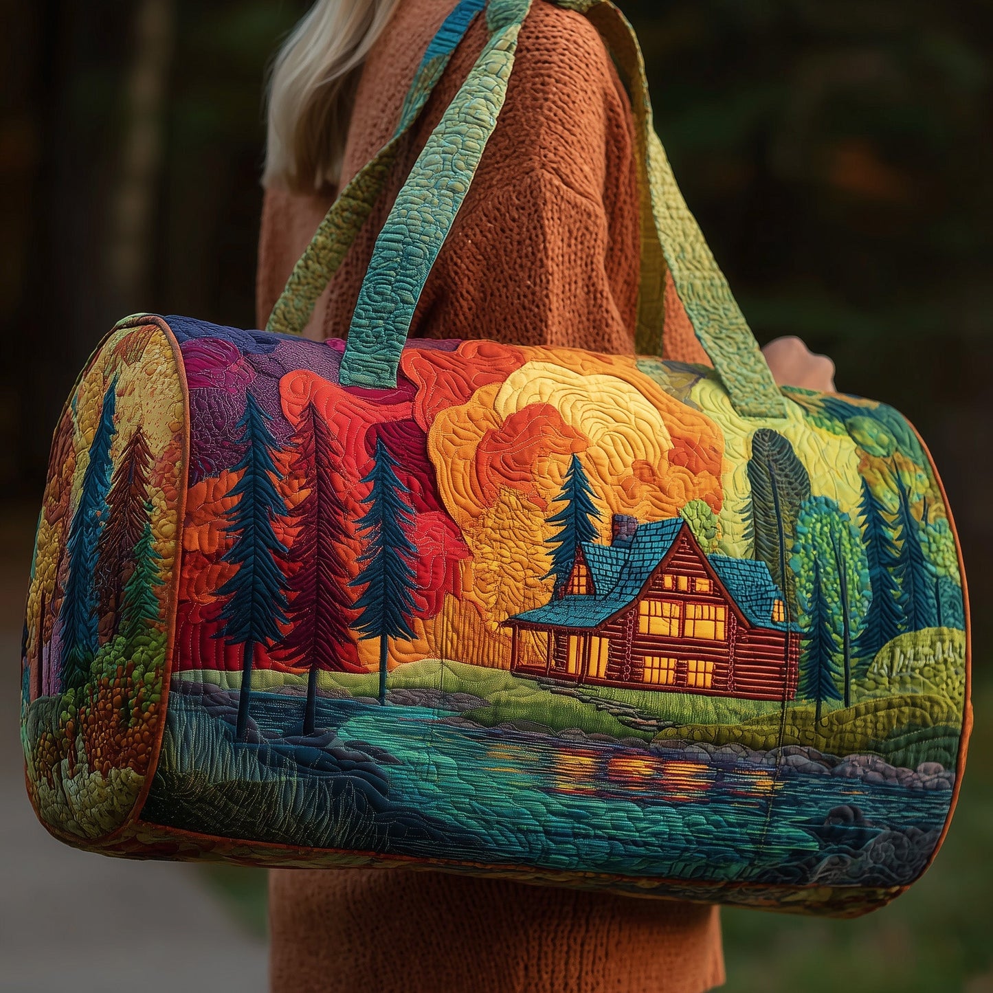 Rustic Cabin Quilted Duffle Bag GFTOMA3650
