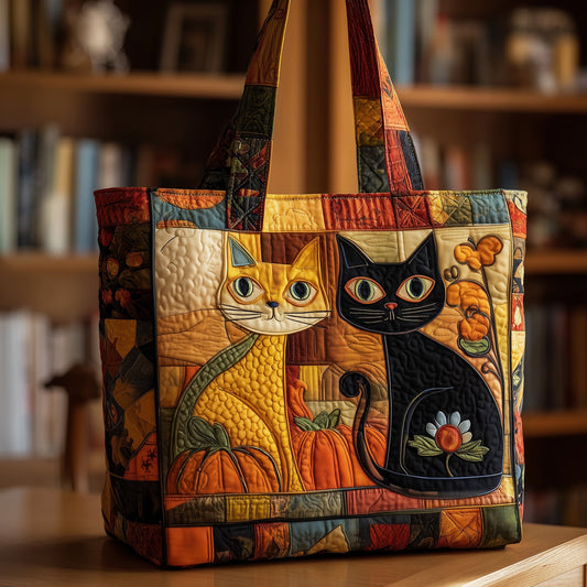 Autumn Cat Quilted Tote Bag GFTOMA3653