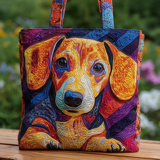 Dachshund Quilted Tote Bag GFTOMA3660