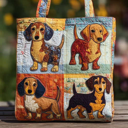Dachshund Quilted Tote Bag GFTOMA3661
