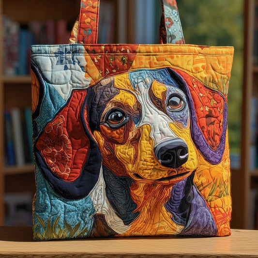 Dachshund Quilted Tote Bag GFTOMA3663