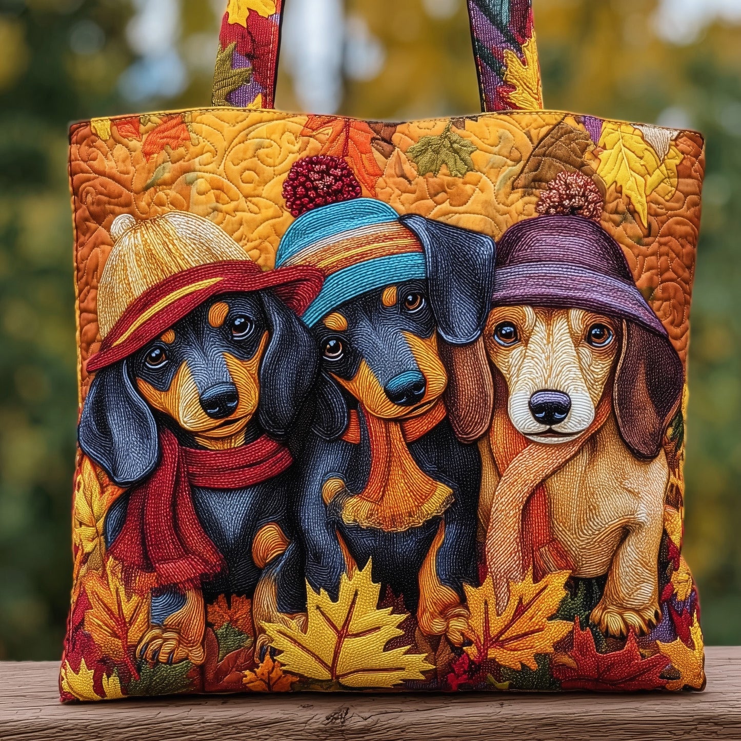 Dachshund Quilted Tote Bag GFTOMA3664