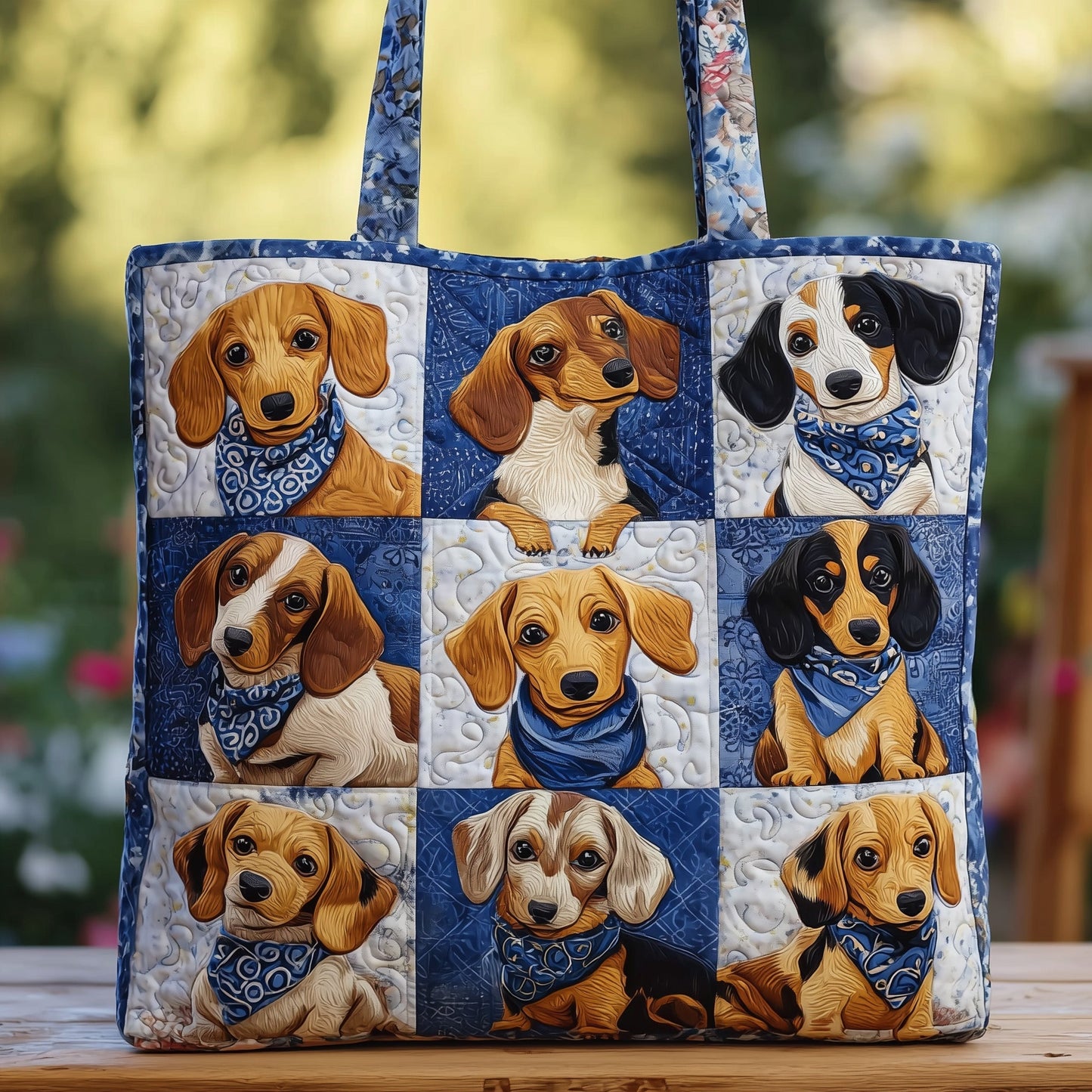 Dachshund Quilted Tote Bag GFTOMA3665