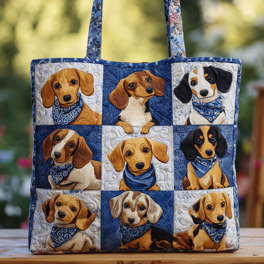Dachshund Quilted Tote Bag GFTOMA3665
