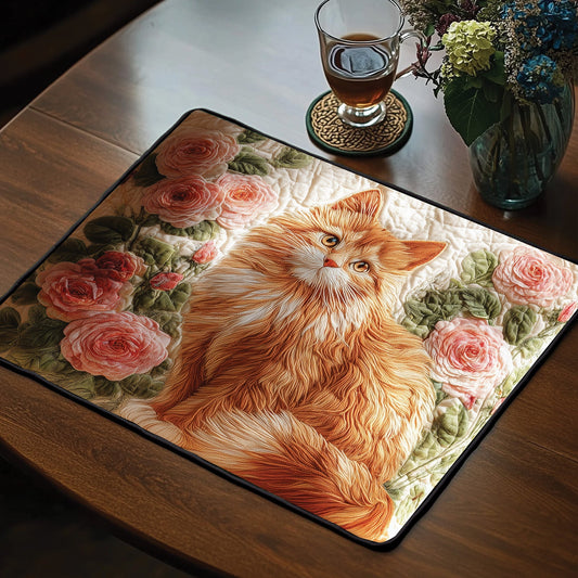 Cat and Rose Quilted PlaceMat GFTOMA3670