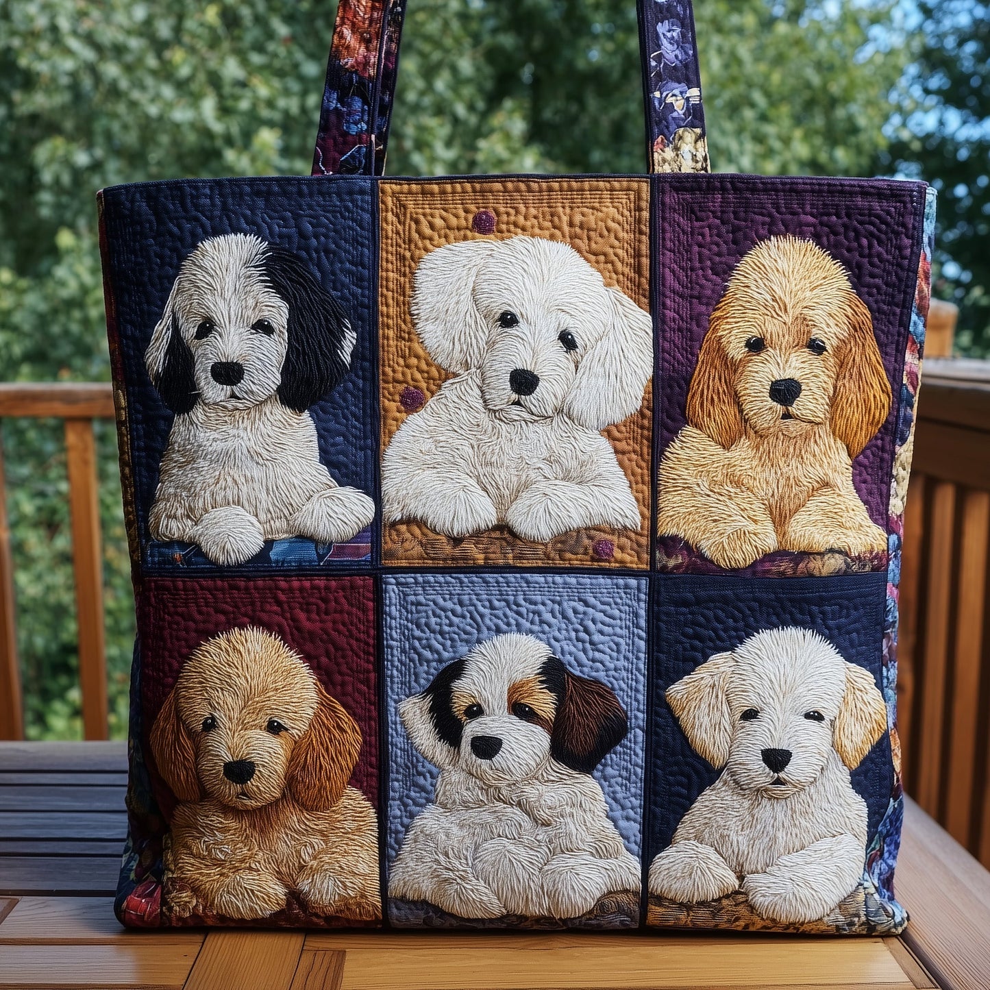 Poodle Quilted Tote Bag GFTOMA3673