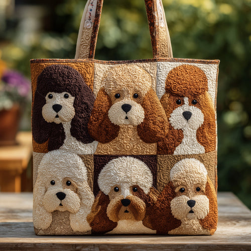 Poodle Quilted Tote Bag GFTOMA3674