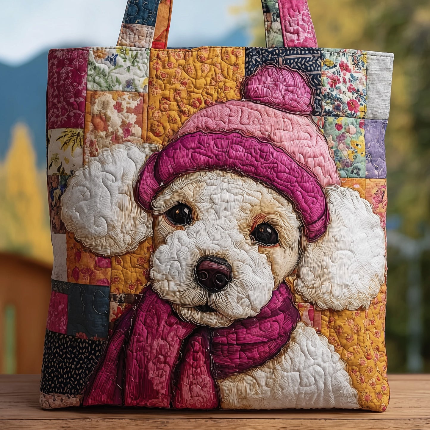 Poodle Quilted Tote Bag GFTOMA3675