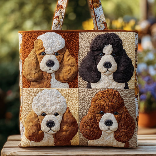 Poodle Quilted Tote Bag GFTOMA3676