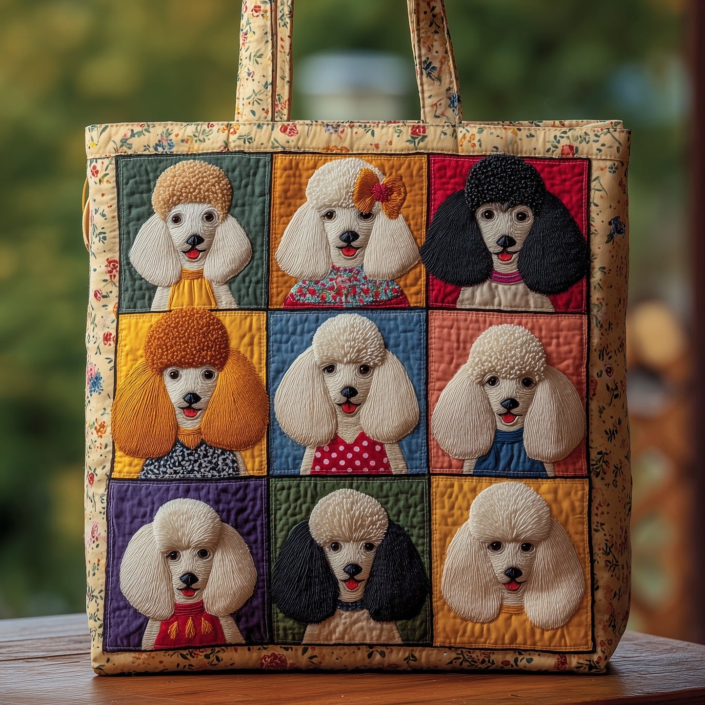 Poodle Quilted Tote Bag GFTOMA3677