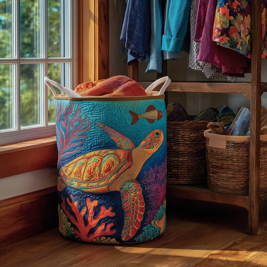 Turtle Quilted Laundry Basket GFTOMA3694