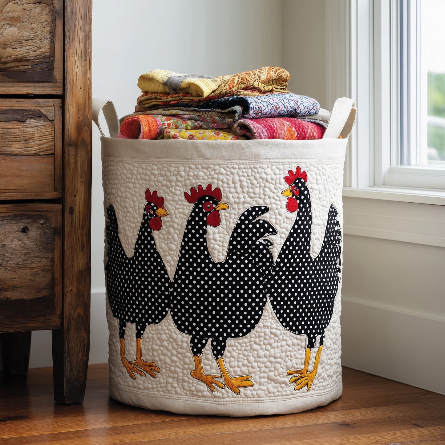 Chicken Quilted Laundry Basket GFTOMA3699