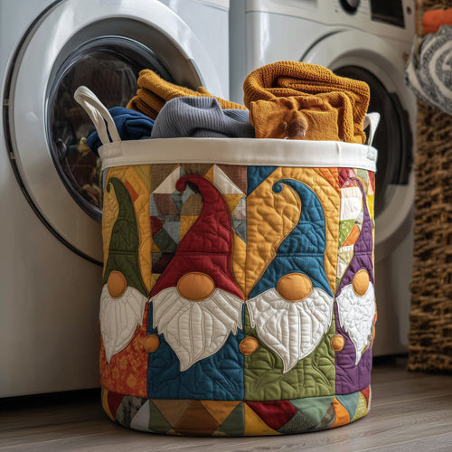Autumn Gnomes Quilted Laundry Basket GFTOMA3730