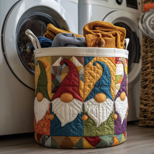 Autumn Gnomes Quilted Laundry Basket GFTOMA3730