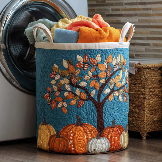 Pumpkin Quilted Laundry Basket GFTOMA3747