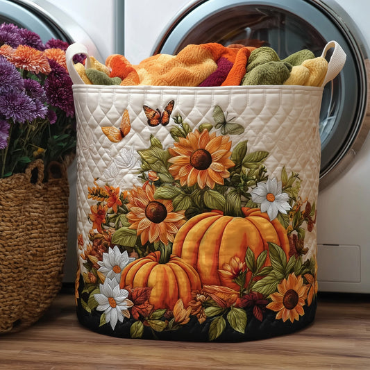 Pumpkin Quilted Laundry Basket GFTOMA3750