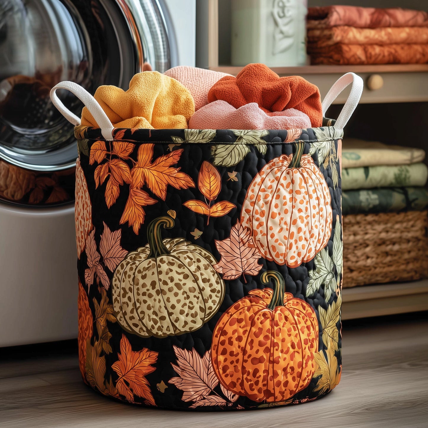 Pumpkin Quilted Laundry Basket GFTOMA3751