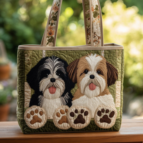 Shih Tzu Quilted Tote Bag GFTOMA3754