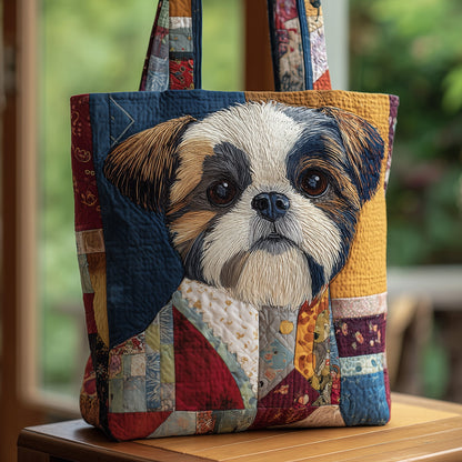 Shih Tzu Quilted Tote Bag GFTOMA3755
