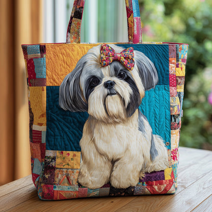 Shih Tzu Quilted Tote Bag GFTOMA3756