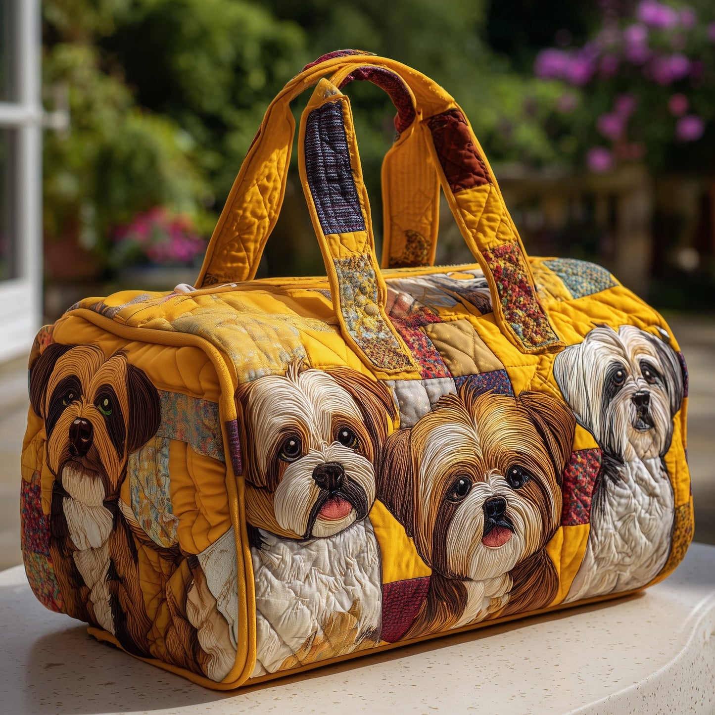 Shih Tzu Quilted Duffle Bag GFTOMA3763