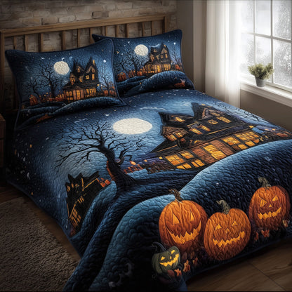 Spooky House 3-Piece Quilted Bedding Set GFTOMA3785
