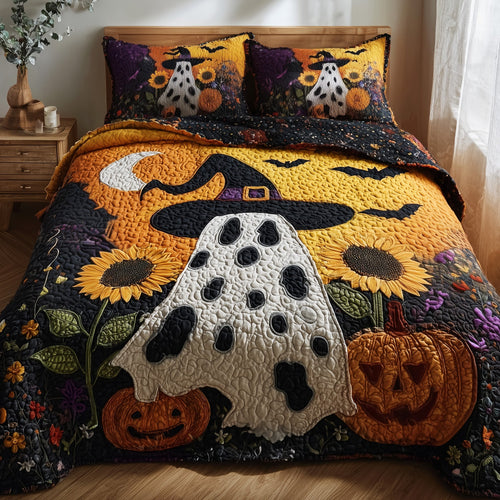 Ghostly Giggles 3-Piece Quilted Bedding Set GFTOMA3793