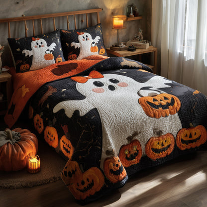 Ghostly Giggles 3-Piece Quilted Bedding Set GFTOMA3794