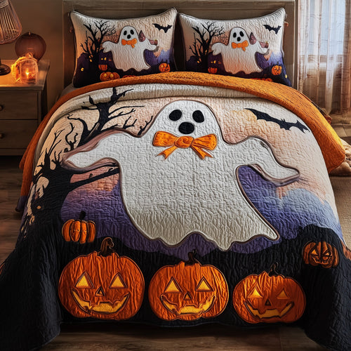 Ghostly Giggles 3-Piece Quilted Bedding Set GFTOMA3796