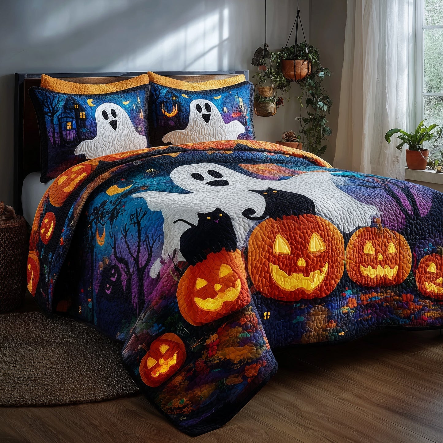Ghostly Giggles 3-Piece Quilted Bedding Set GFTOMA3797