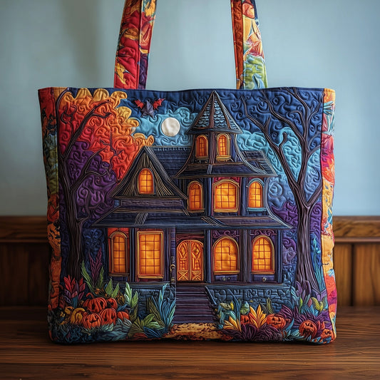 Haunted Manor Quilted Tote Bag GFTOMA3816