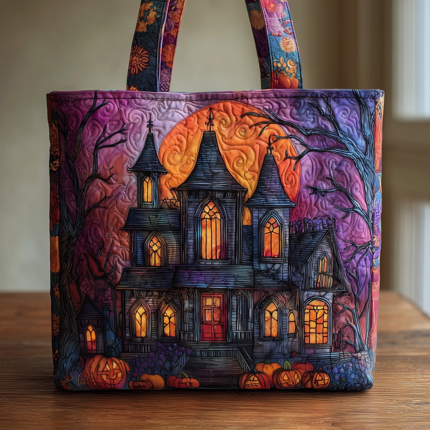 Haunted Manor Quilted Tote Bag GFTOMA3817