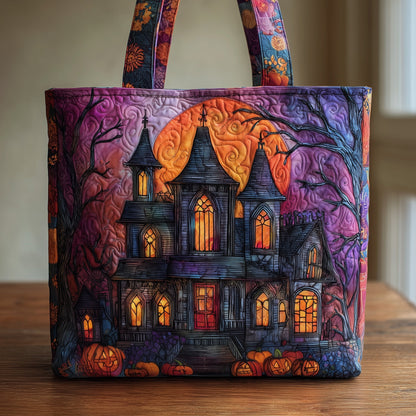 Haunted Manor Quilted Tote Bag GFTOMA3817