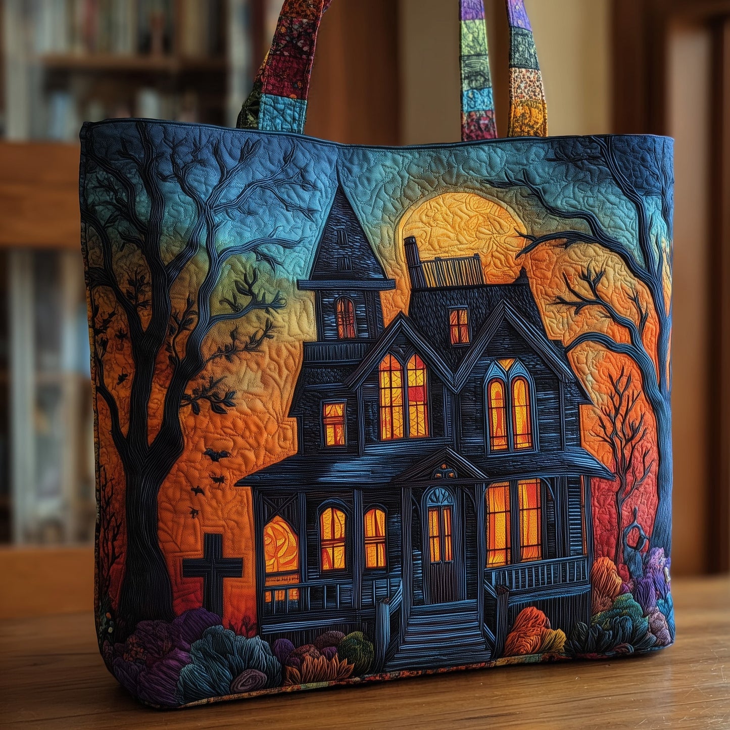 Haunted Manor Quilted Tote Bag GFTOMA3818