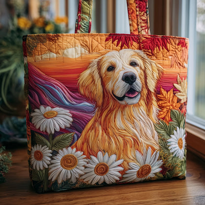 Golden Retriever Quilted Tote Bag GFTOMA3826