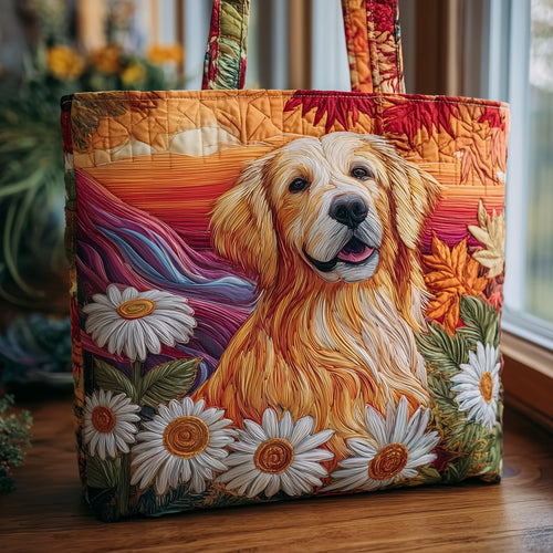 Golden Retriever Quilted Tote Bag GFTOMA3826