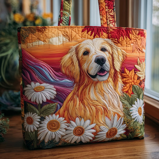Golden Retriever Quilted Tote Bag GFTOMA3826