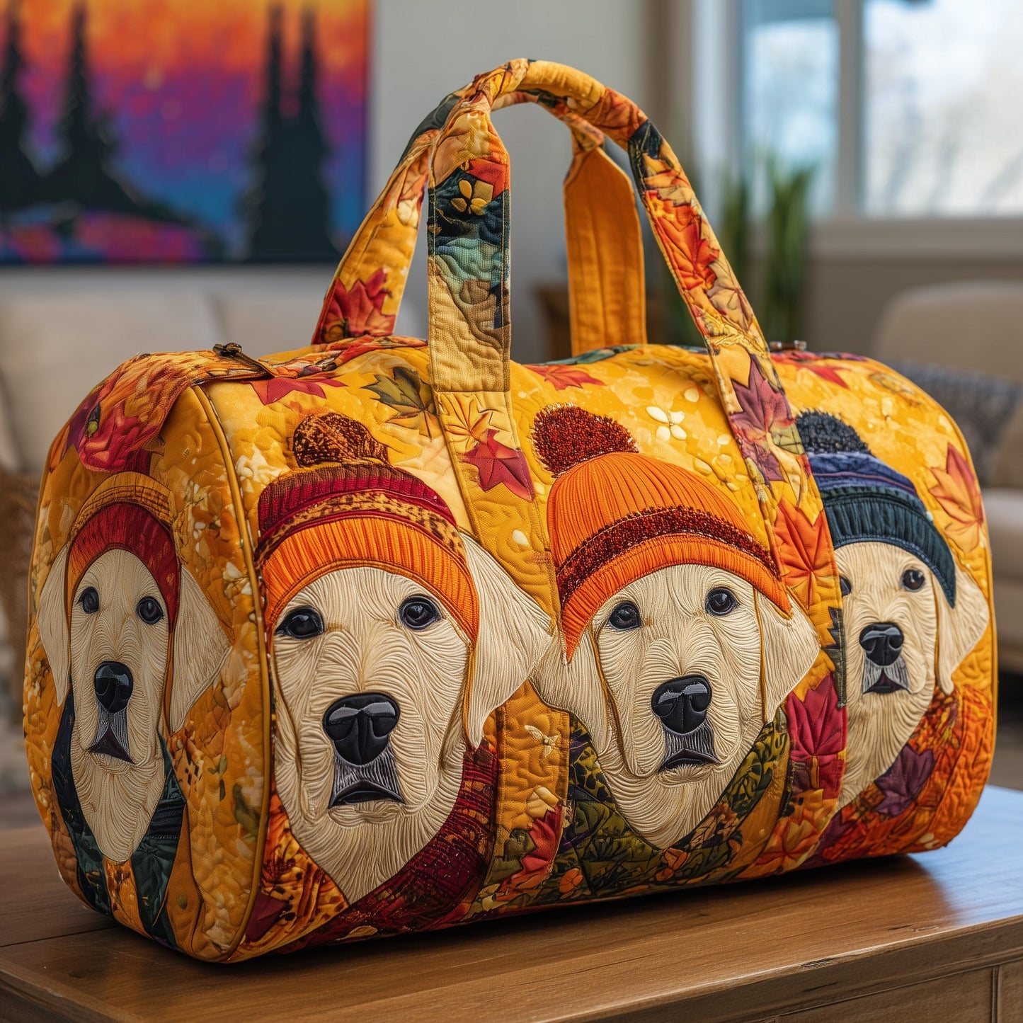 Golden Retriever Quilted Duffle Bag GFTOMA3833