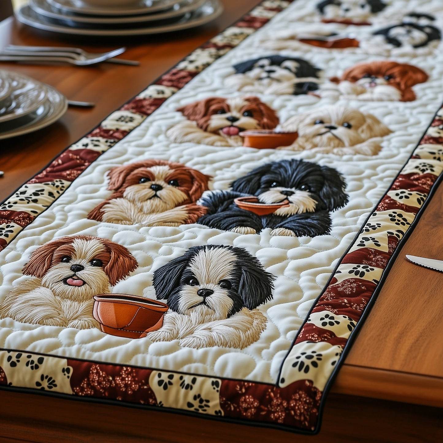 Shih Tzu Quilted Table Runner GFTOMA383