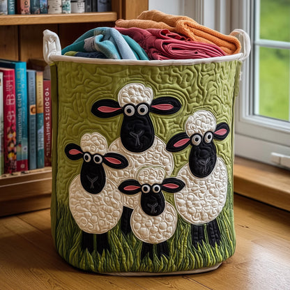 Sheep Quilted Laundry Basket GFTOMA3846