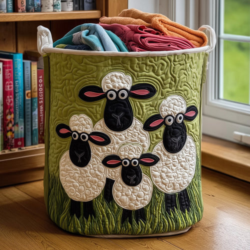 Sheep Quilted Laundry Basket GFTOMA3846