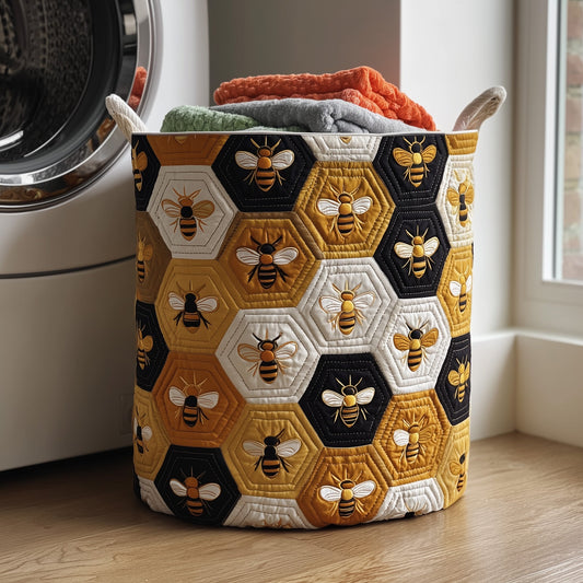 Bee Quilted Laundry Basket GFTOMA3857