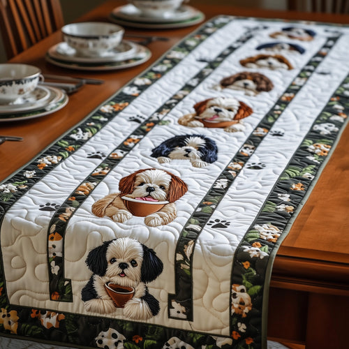 Shih Tzu Quilted Table Runner GFTOMA385