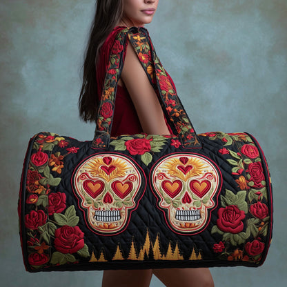 Rosa Muerta Quilted Duffle Bag GFTOMA3874