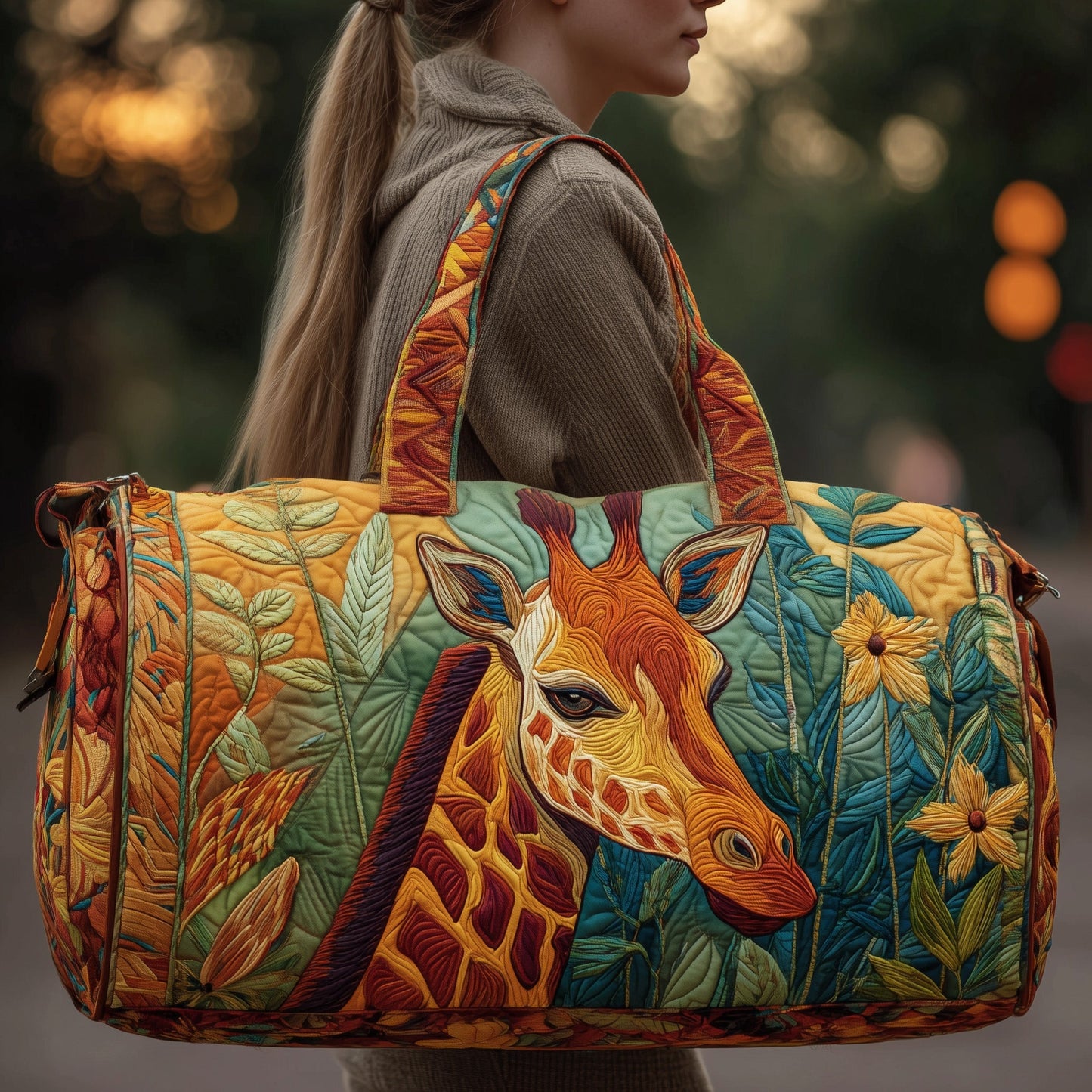 Giraffe Quilted Duffle Bag GFTOMA3881