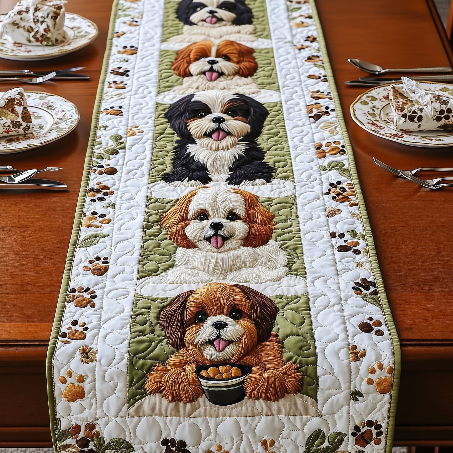 Shih Tzu Quilted Table Runner GFTOMA391