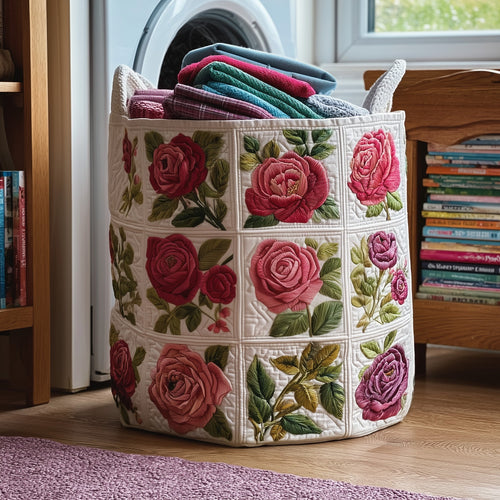Rose Quilted Laundry Basket GFTOMA3926